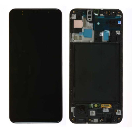 Ecran OLED Noir SAMSUNG GALAXY A50 sur châssis