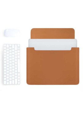 Sac en Cuir PU pour Ordinateur Portable HUASHENG 11 Pouces - Marron