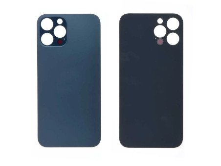 Vitre Arrière iPhone 12 Pro Max Bleu Grand Trou Caméra