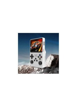 Mini Console de Jeu Vidéo Portable R36 Écran IPS 3,5" 64 Go - Blanc