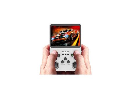 Mini Console de Jeu Vidéo Portable R36 Écran IPS 3,5" 64 Go - Blanc