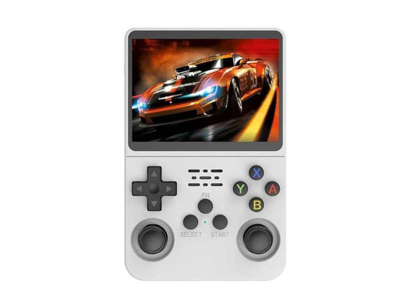 Mini Console de Jeu Vidéo Portable R36 Écran IPS 3,5" 64 Go - Blanc