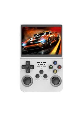 Mini Console de Jeu Vidéo Portable R36 Écran IPS 3,5" 64 Go - Blanc