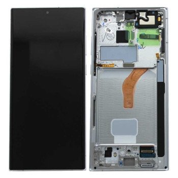 Ecran Samsung Galaxy S22 Ultra 2022 (S908) + Châssis (OEM Soft Oled) bLANC | Noir
