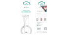 Câble 3 en 1- Devia Smart Series - Micro USB / Lightning / Type C 1.2M - Blanc