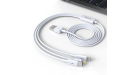 Câble 3 en 1- Devia Smart Series - Micro USB / Lightning / Type C 1.2M - Blanc
