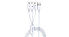 Câble 3 en 1- Devia Smart Series - Micro USB / Lightning / Type C 1.2M - Blanc