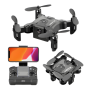 Mini Drone Professionnel Portable RTF Pliable RC Quadricoptère avec 4 Batteries