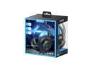 Casque gaming filaire noir avec micro deporté et Led – cable 2.2M – CT019