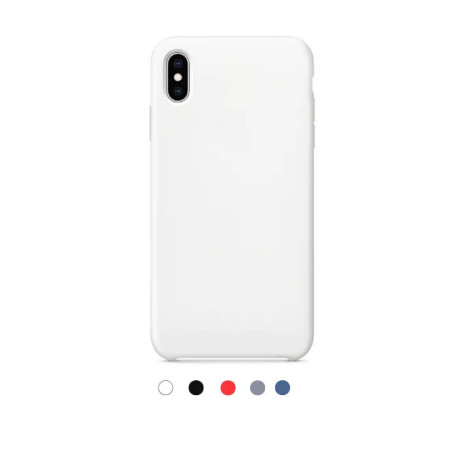Coque rigide en silicone blanc pour iPhone X / XS