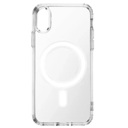 Coque MagSafe transparente en silicone – iPhone XS Max