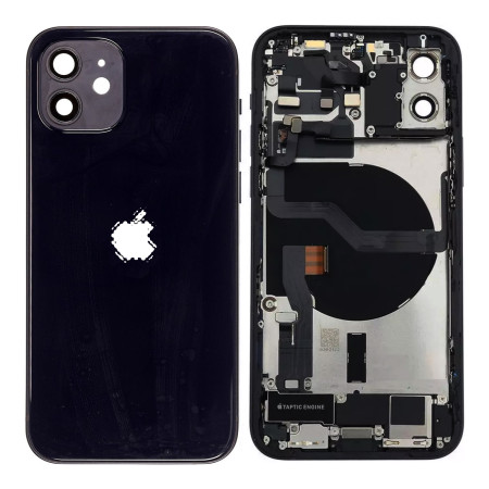 Coque arrière complète iPhone 12 Noir – Châssis de remplacement
